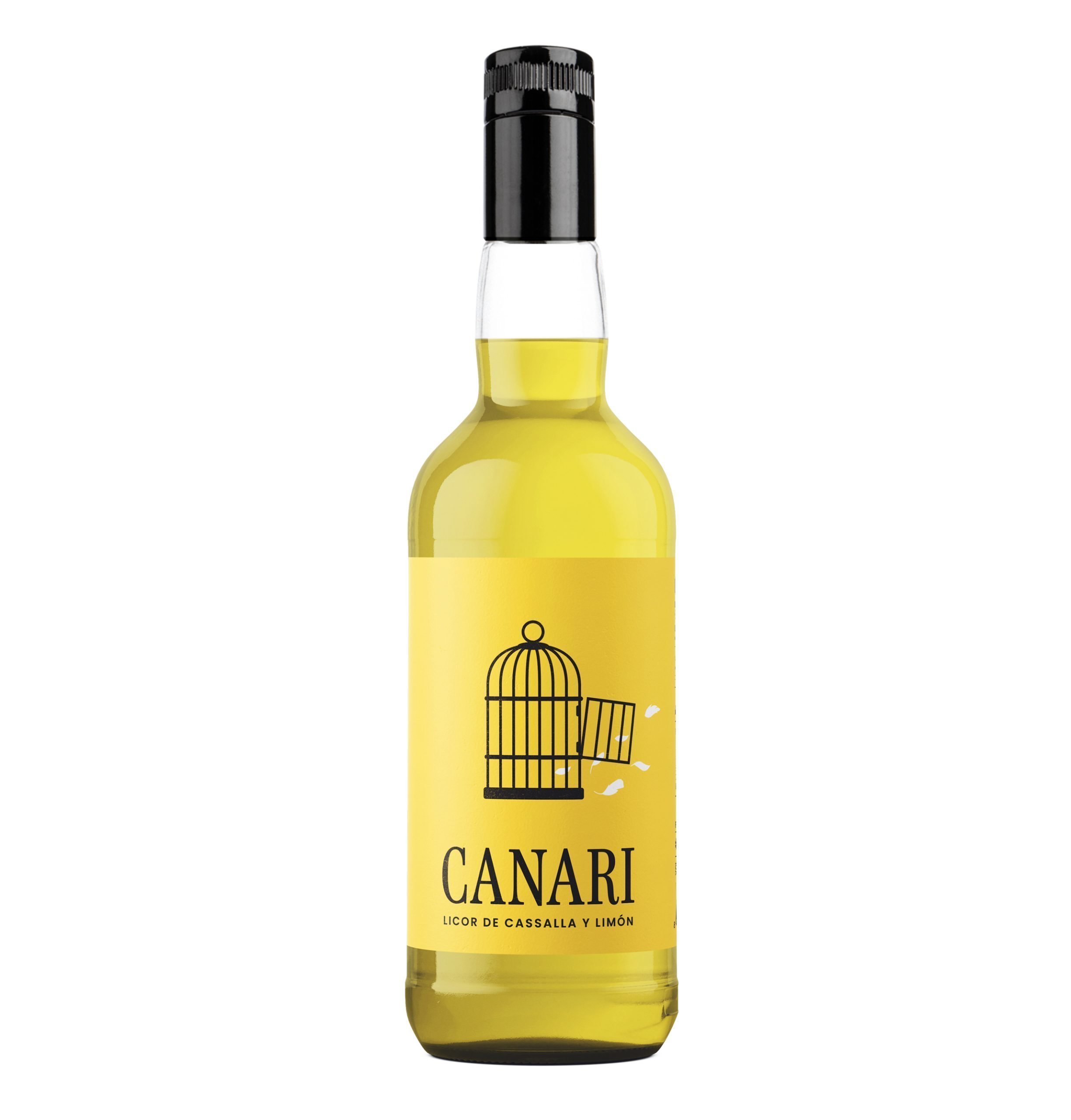 Botella de licor Canari destilados José Andrés